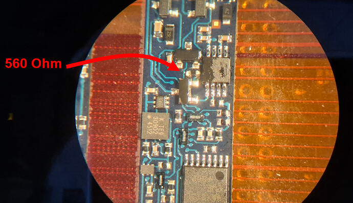 Picture of PG4 board after resistor swap
